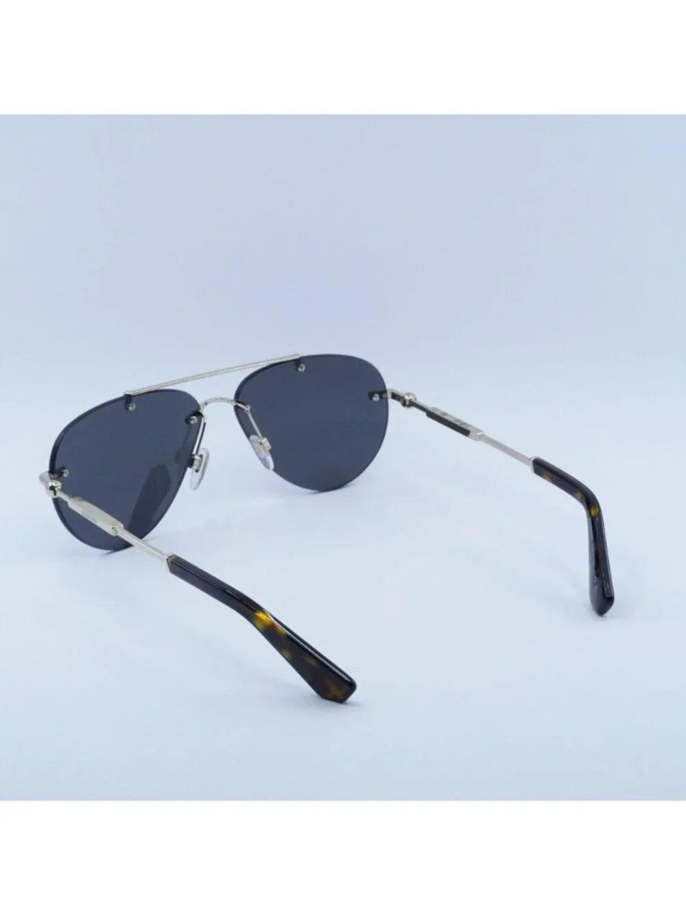 Burberry BE3151 110987 Aviator Sunglasses Gold Frame, Grey Lenses